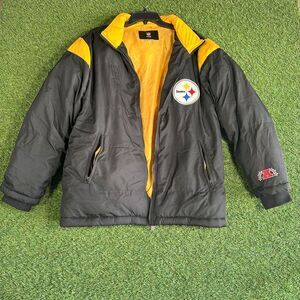 Pittsburgh Steelers NFL Pro Line Jacket Men’s Size L Black Polyester Full Zip
